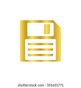 Save - gold vector icon