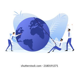 Save green planet concept. Ecology people, great design for any purposes. Ecology concept