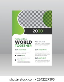 Vorlage für das Green World Environment Flyer speichern