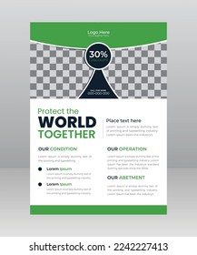 Vorlage für das Green World Environment Flyer speichern