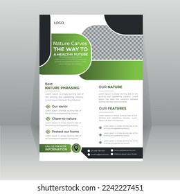 Save Green World Environment Flyer Poster template