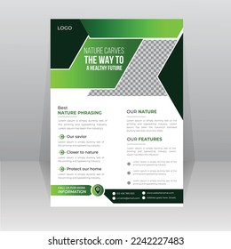 Save Green World Environment Flyer Poster template