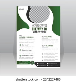 Save Green World Environment Flyer Poster template