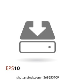 Save to hard drive icon for web