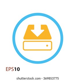 Save to hard drive icon for web