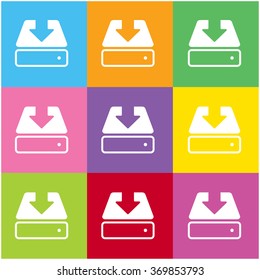 Save to hard drive icon for web