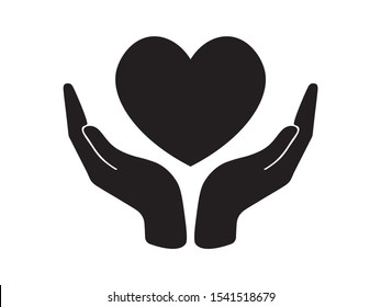 Save Health Icon Black White Flat Stock Vector (Royalty Free ...