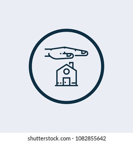 Save home icon vector