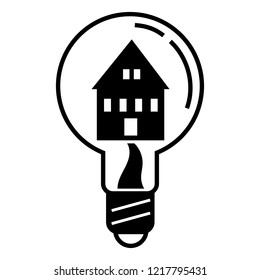 Save home light icon. Simple illustration of save home light vector icon for web design isolated on white background