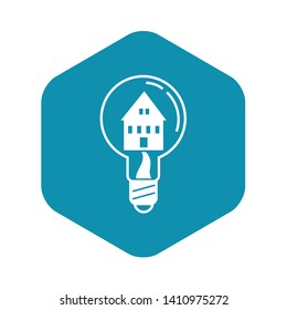 Save home light icon. Simple illustration of save home light vector icon for web design isolated on white background