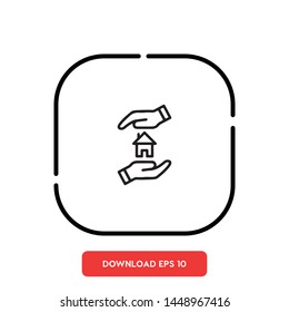 Save home, safe symbol vector icon