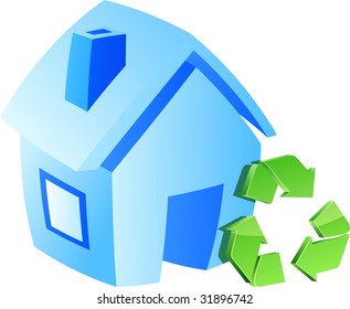 Save home symbol. Vector illustration.