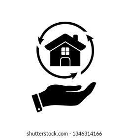 Save house icone. Vector illustration