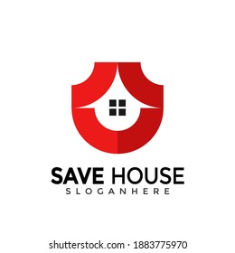 Modernes Logo-Design-Vektorgrafik speichern Haus-Modern-Logo