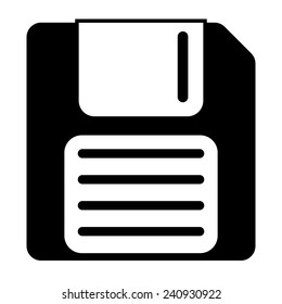 Save icon - black vector illustration