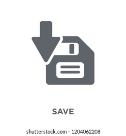 Save icon. Save design concept from  collection. Simple element vector illustration on white background.