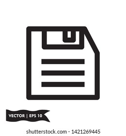 save icon diskette symbol sign, vector, eps 10