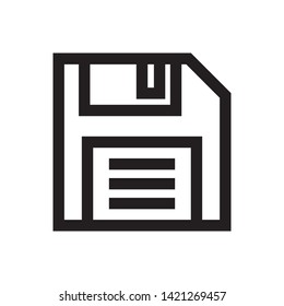 save icon diskette symbol sign, vector, eps 10
