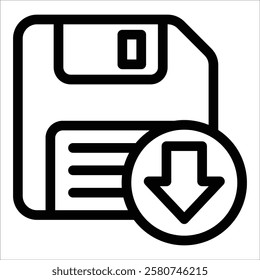 Save Icon Element For Design