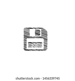 Save icon. File attachment sign