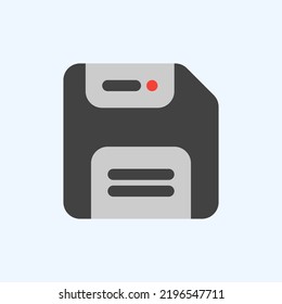 Save icon in flat style about user interface, use for website mobile app presentation