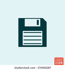Save icon. Floppy disk icon isolated minimal design. Vector illustration.