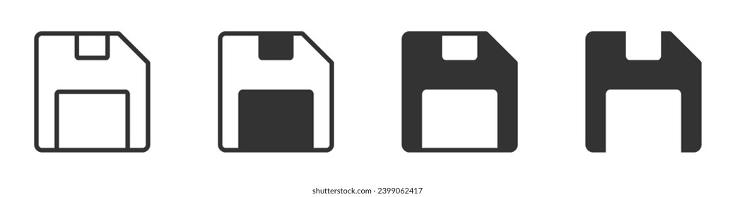Save icon. Floppy icon set. Vector illustration.