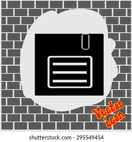 Save icon. Floppy vector