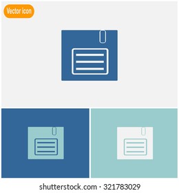 Save icon. Floppy vector.