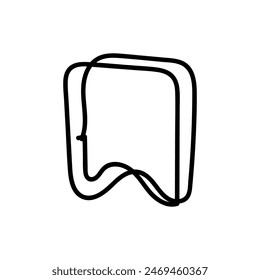save icon hand draw style black color