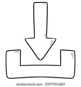save icon illustration hand drawn outline vector
