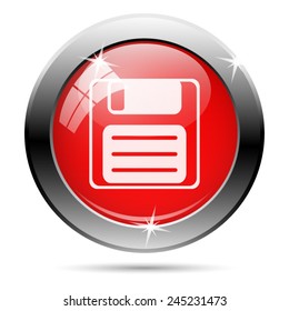 Save icon. Internet button on white background. 