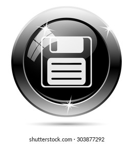 Save icon. Internet button on white background. EPS10 vector 