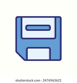 save icon, isolated blue ui icon