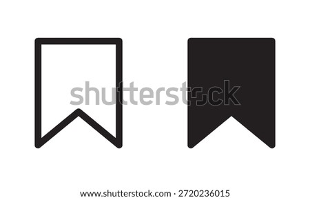 Save Icon Isolated On White Background. Bookmark Symbol Modern Simple Vector For Web Site Or Mobile App. Two simple bookmark icons. vector illustration eps file. 