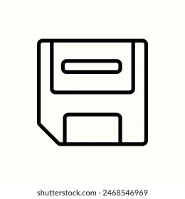 save icon, isolated UI line icon for your project