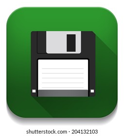 Save icon With long shadow over app button
