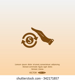 Save icon money in hand