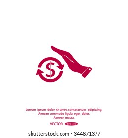 Save icon money in hand