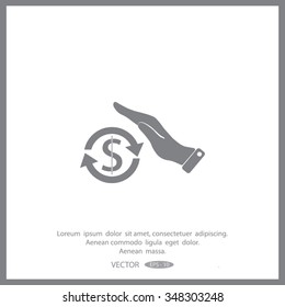 Save icon money in hand
