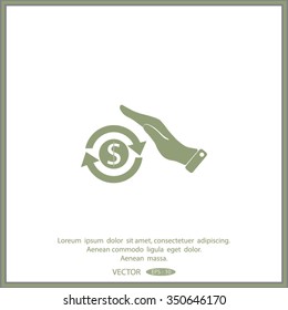 Save icon money in hand