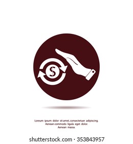Save icon money in hand