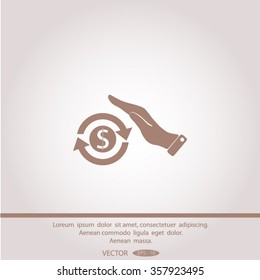 Save icon money in hand