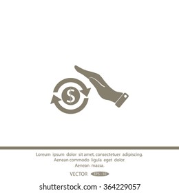 Save icon money in hand