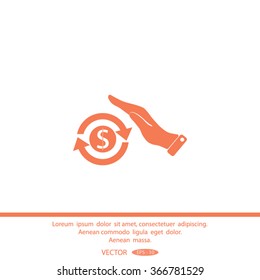 Save icon money in hand