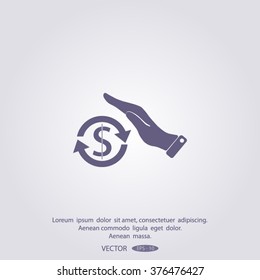 Save icon money in hand