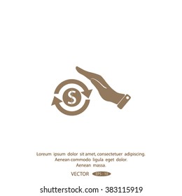 Save icon money in hand