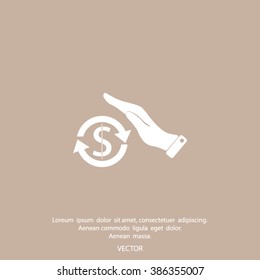 Save icon money in hand