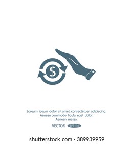 Save icon money in hand