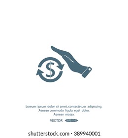 Save icon money in hand